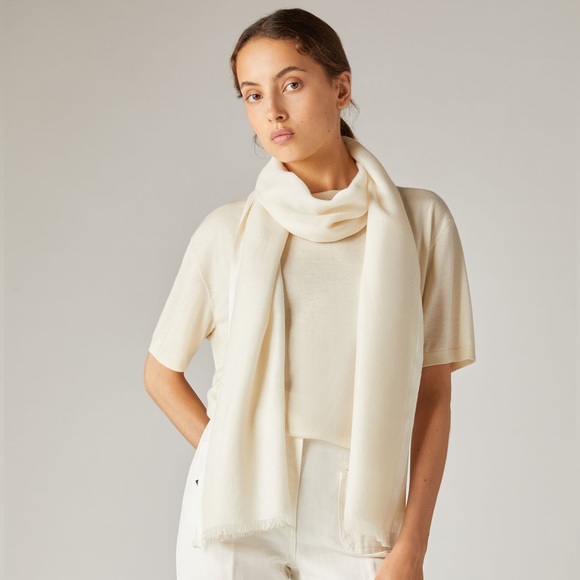 Loro Piana Silk Cashmere Burgundy Maroon Gold Metallic Scarf Neck Wrap - Picture 2 of 13